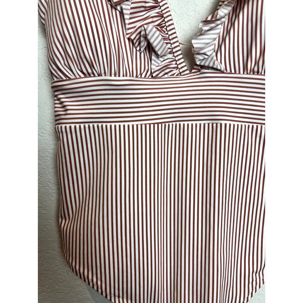 NWT: H&M One Pice Swimsuit Striped Size Large - Picture 3 of 11